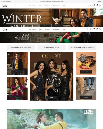 One eCommerce Shop Website Design