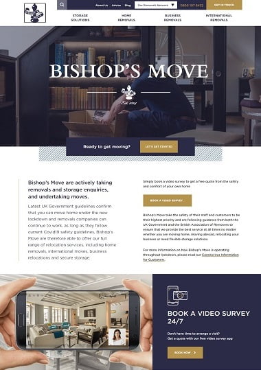 Removals Company Website redesign